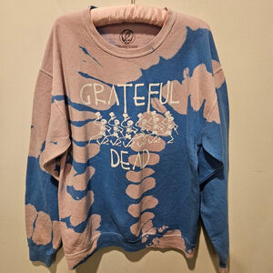 Unisex PacSun Grateful Dead Sweatshirt M Blue Pink Tie-Dye